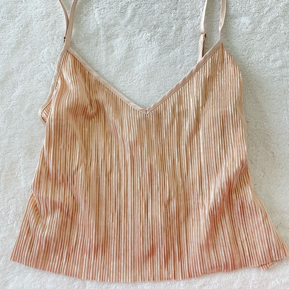 Victoria’s Secret Pink Metallic Cropped Cami, XS